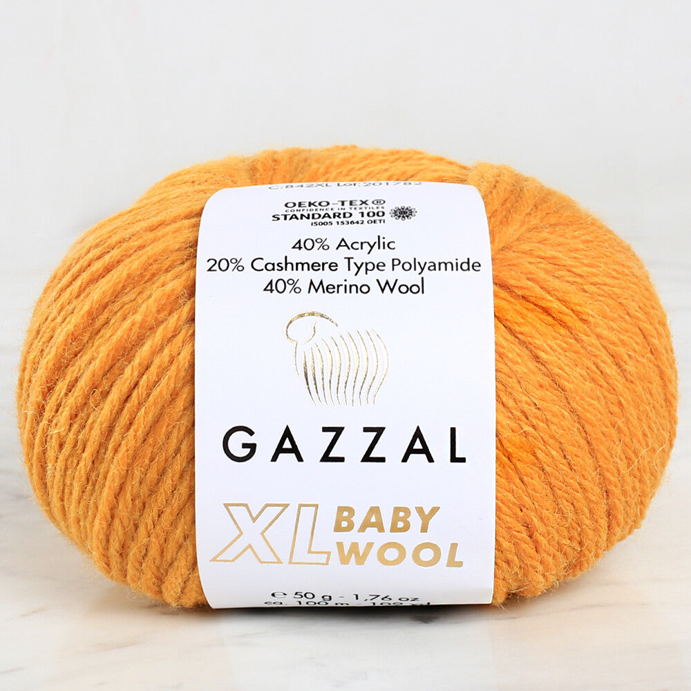 Gazzal Baby Wool XL Hardal Bebek Yünü - 842XL